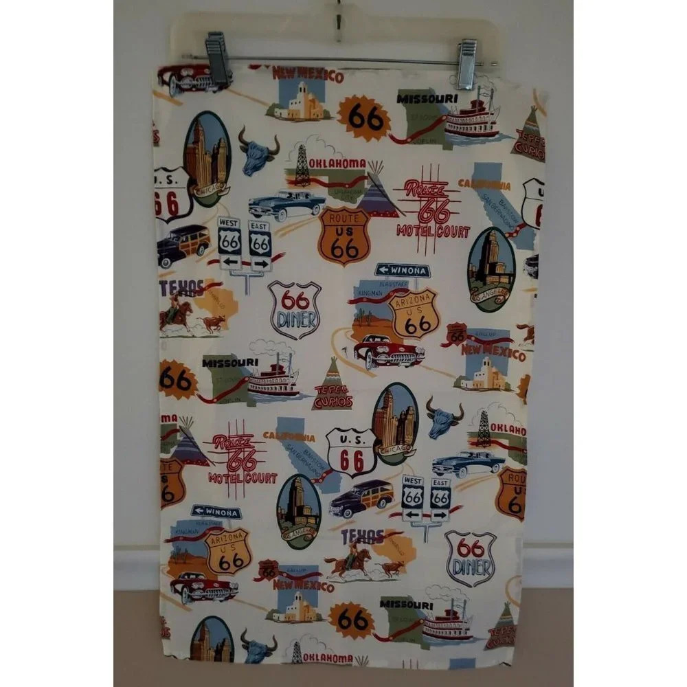 Route 66, America~Alexander Henry" Globetrotter Dish Hand Towel & Hot Pad